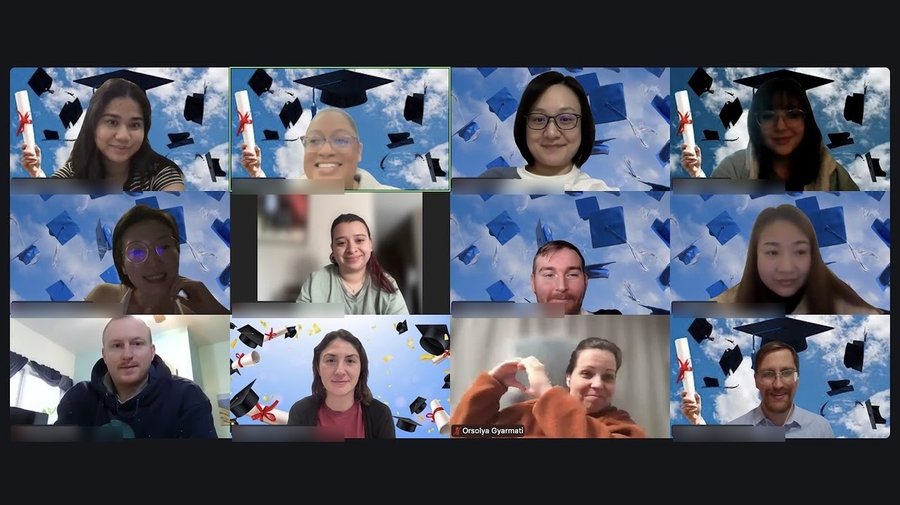 Online graduation celebration with the Moreland cohort